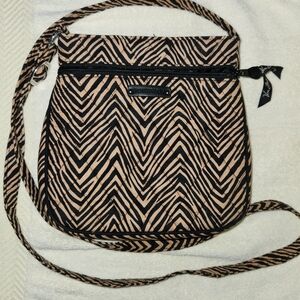 Vera Bradley Black and Tan Crossbody Bag
